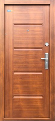 Bezpečnostné dvere zlatý dub TerraSec so vzorom Luxury Line, s hodvábnym leskom