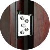 Tmavé Cherry TerraSec bezpečnostné dvere s Luxury Line vzorom, s hodvábnym leskom